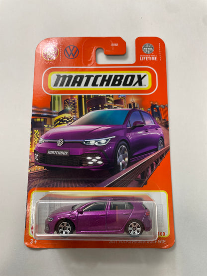 Matchbox 1/64 2021 Volkswagen Golf GTE Purple - Damaged Box