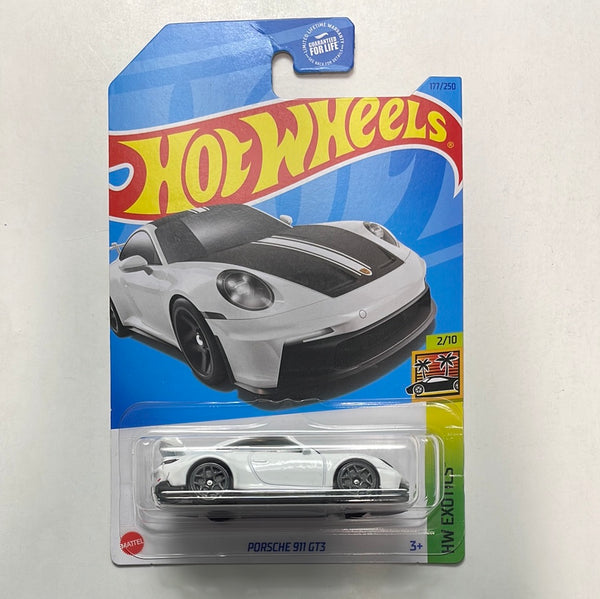 Hot Wheels 1/64 Kroger Porsche 911 GT3 White -Damaged Card