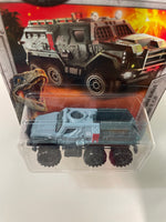 Matchbox 1/64 Jurassic World Armored Action Truck Grey & Blue