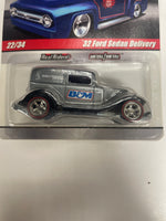 Hot Wheels 1/64 ‘32 Ford Sedan Delivery Slick Rides Silver & Blue - Damaged Card