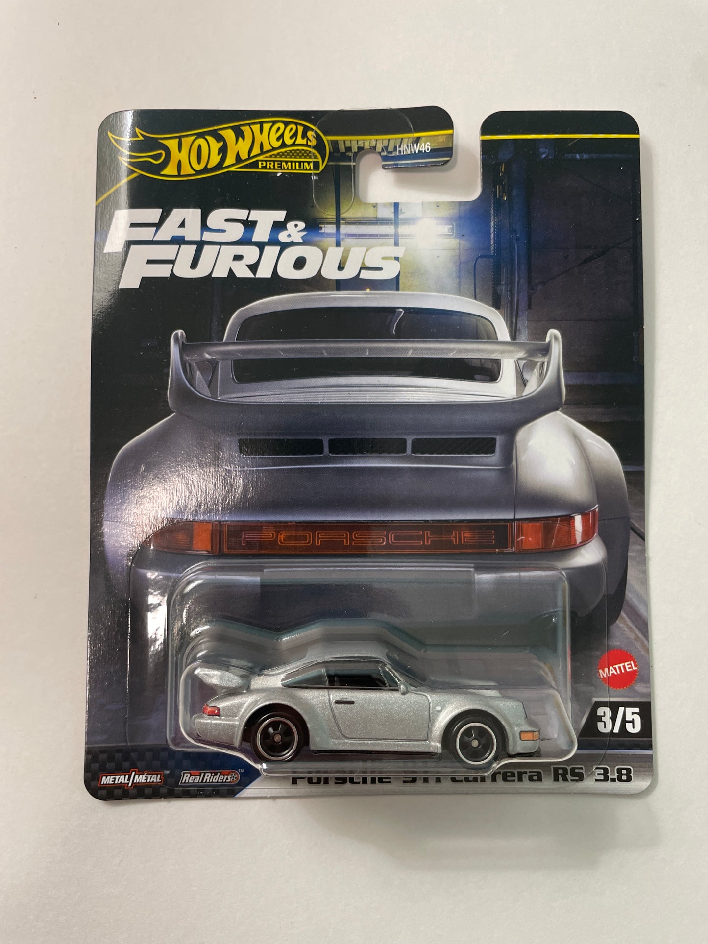 Hot Wheels 1/64 Fast & Furious Mix M Porsche 911 Carrera RS 3.8 Silver - JBM03 - Damaged Box