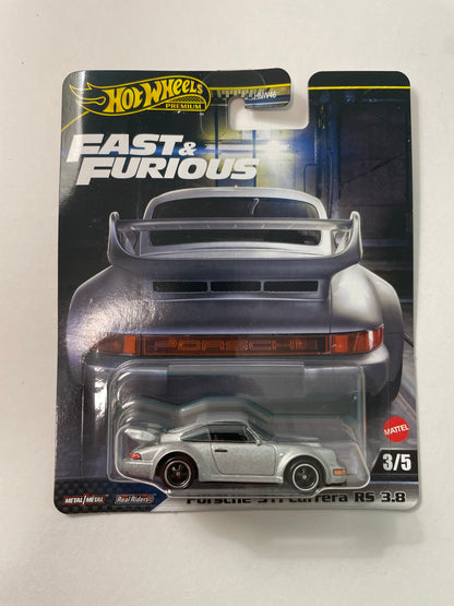 Hot Wheels 1/64 Fast & Furious Mix M Porsche 911 Carrera RS 3.8 Silver - JBM03 - Damaged Box