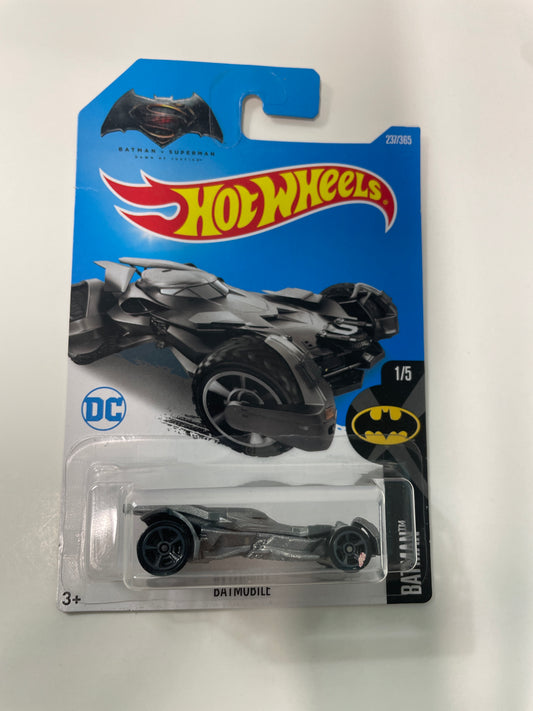 Hot Wheels 1/64 Batman V Superman Batmobile Grey - Damaged Card