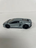 *Loose* Hot Wheels 1/64 Premium Car Culture 2 Pack Lamborghini Aventador Coupé Silver