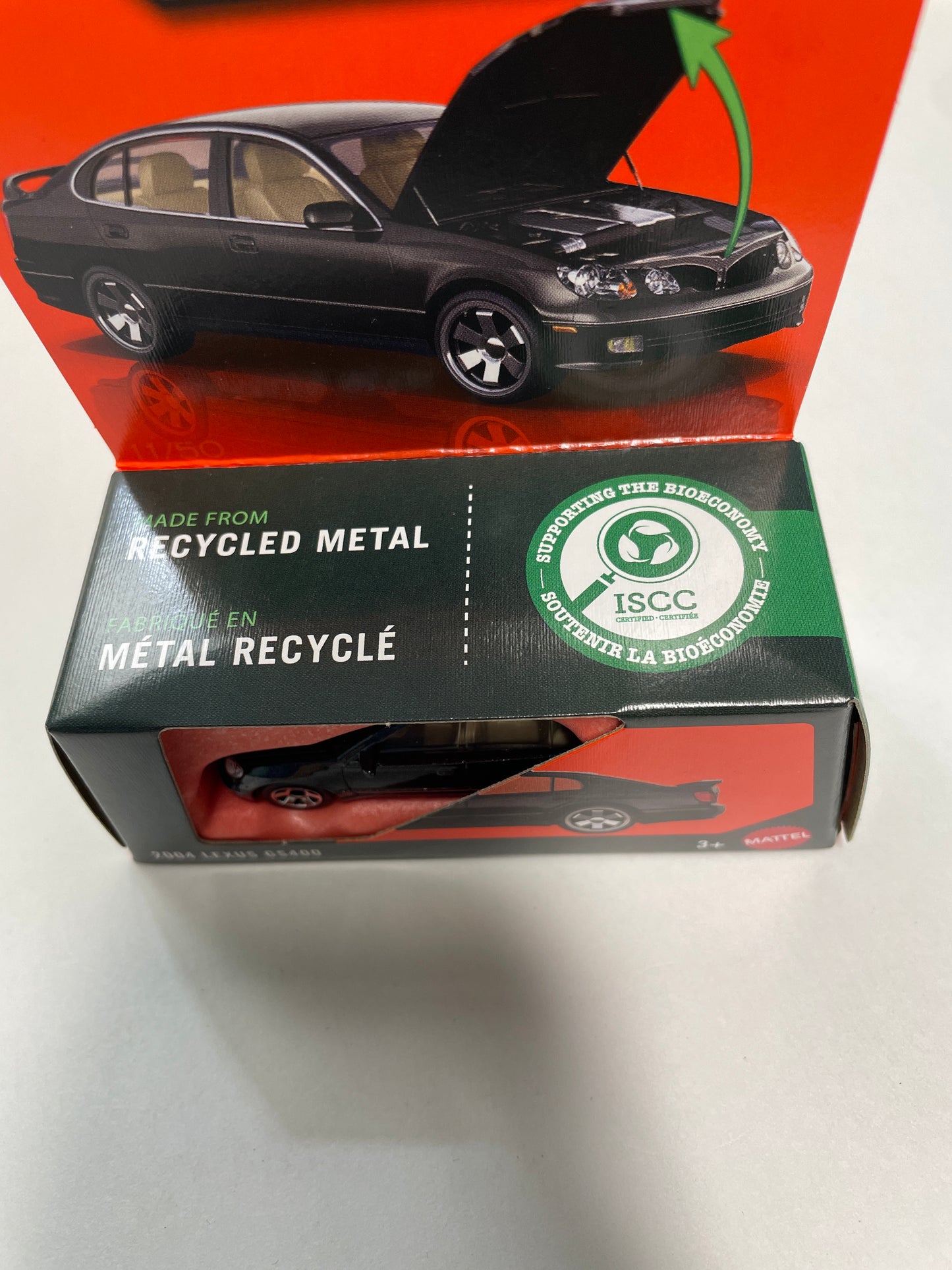 Matchbox 1/64 Moving Parts 2004 Lexus GS400 Black - JHV27 - Damaged Box
