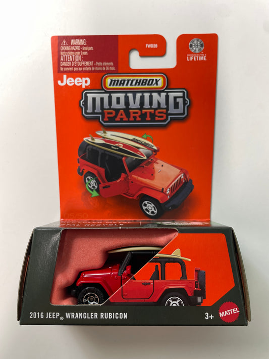 Matchbox 1/64 Moving Parts 2016 Jeep Wrangler Rubicon Red - JHV51