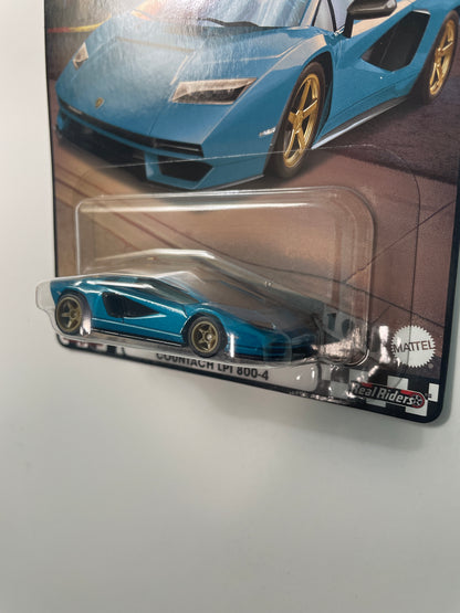 Hot Wheels 1/64 Boulevard Mix V Lamborghini Countach LPI 800-4 Blue - HRT70