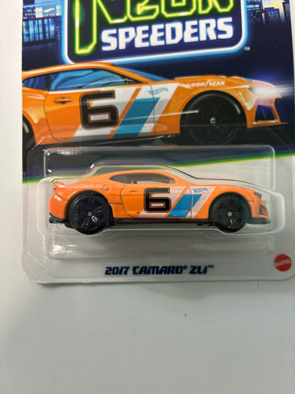 Hot Wheels 1/64 Neon Speeders 2017 Chevrolet Camaro ZL1 Orange - JKY04