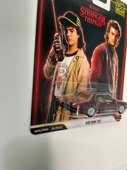 Hot Wheels 1/64 Pop Culture Stranger Things 1983 BMW 733i Red - JHW81 - Damaged Box