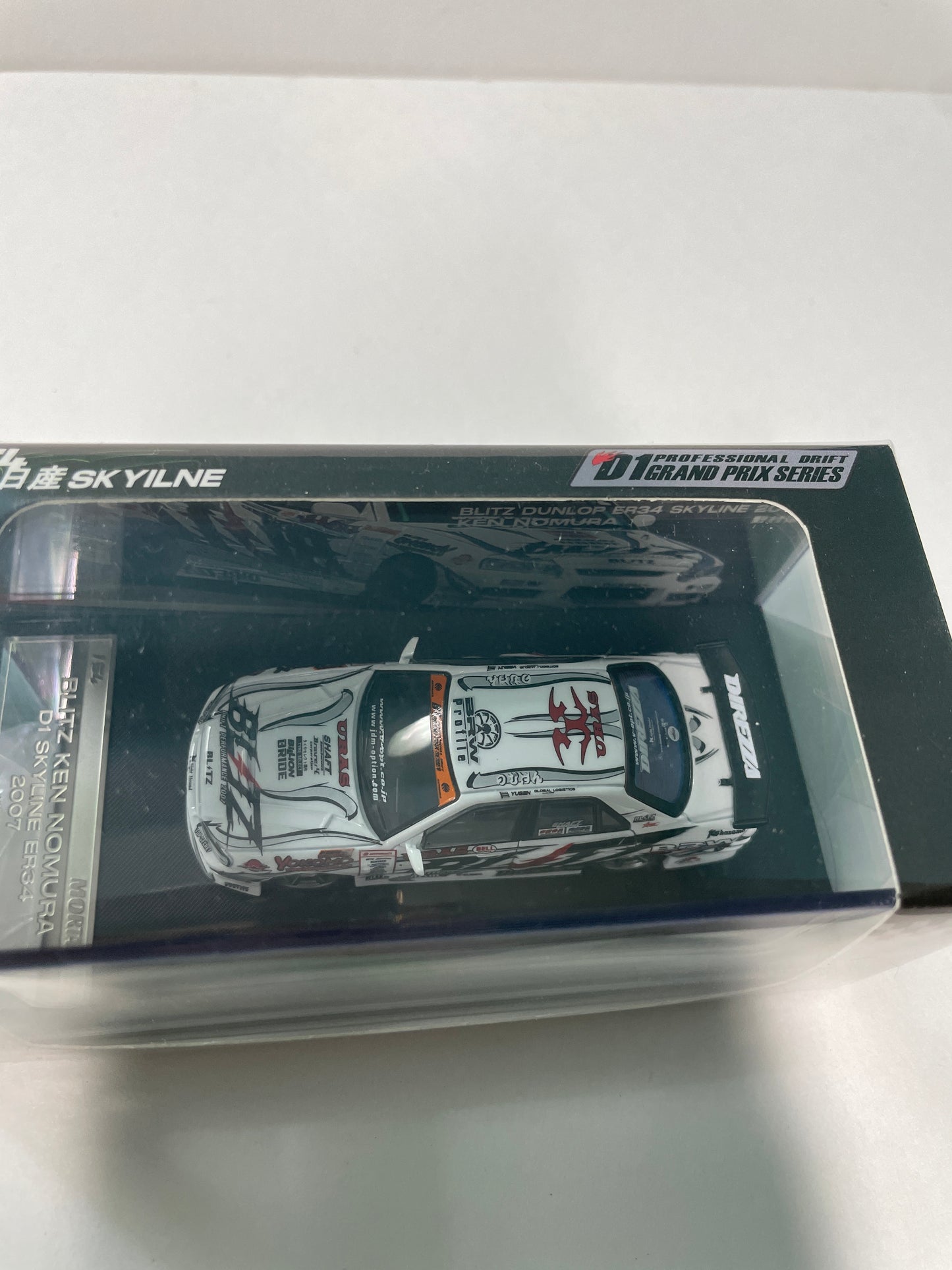 Mortal Model 1/64 Blitz Ken Nomura D1 Nissan Skyline  ER34 2007 White