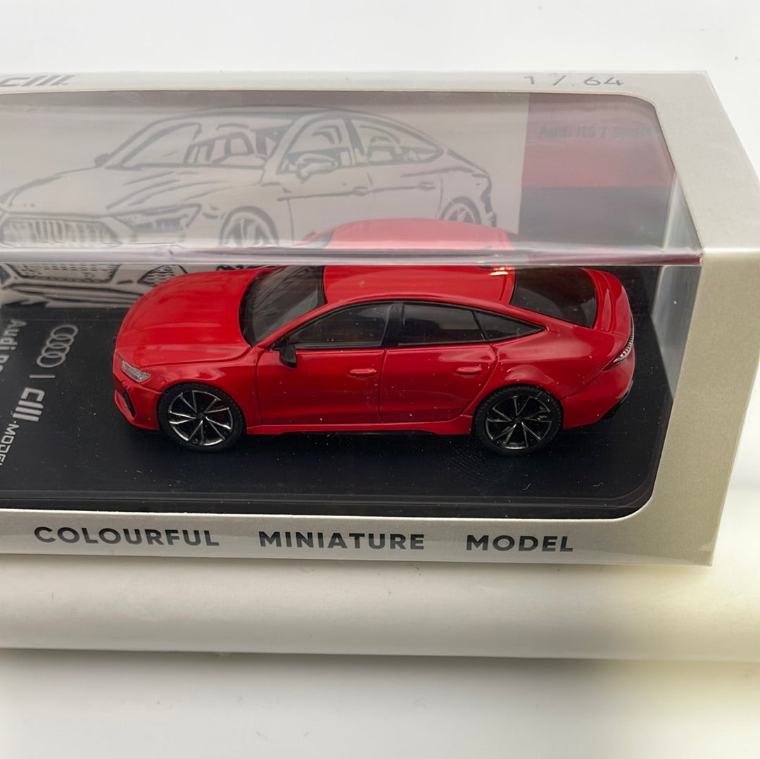 CM Model 1/64 Audi RS 7 Sportback Red