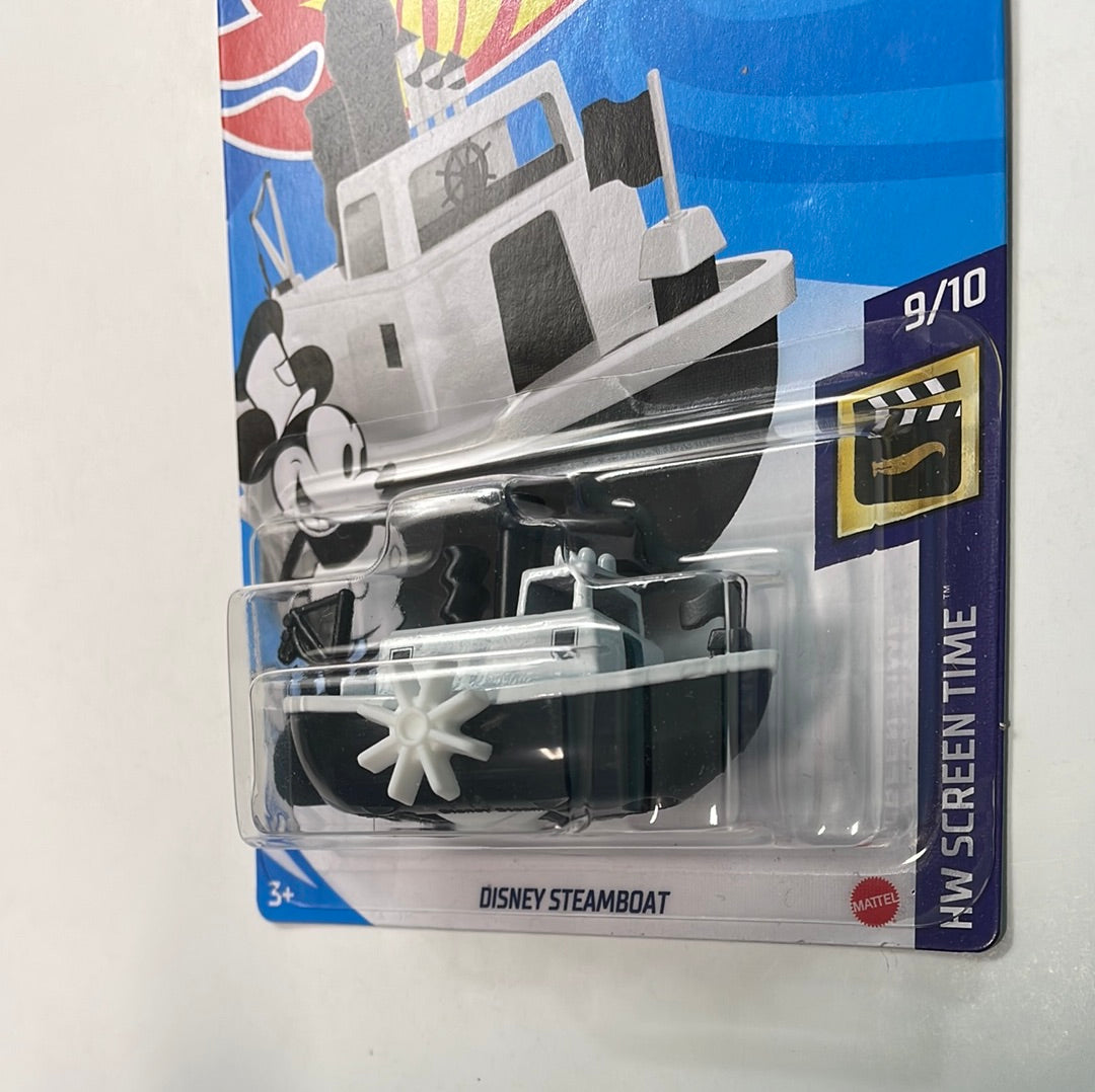 Hot Wheels 1/64 Mickey Mouse Disney Steamboat White & Black
