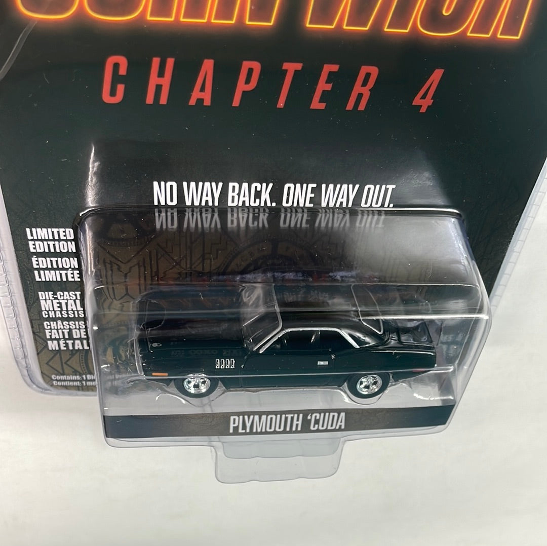 Greenlight Hollywood 1/64 John Wick Chapter 4 Plymouth Cuda Black