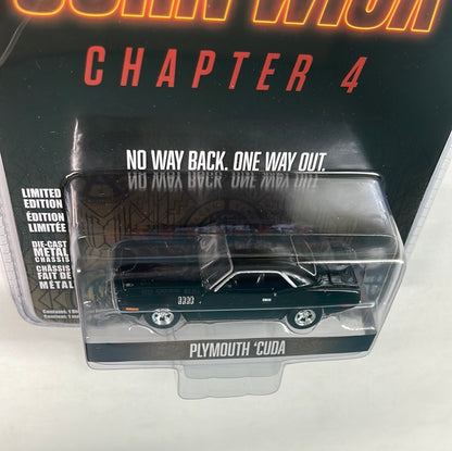 Greenlight Hollywood 1/64 John Wick Chapter 4 Plymouth Cuda Black