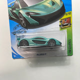 Hot Wheels 1/64 McLaren P1 Teal - Damaged Card