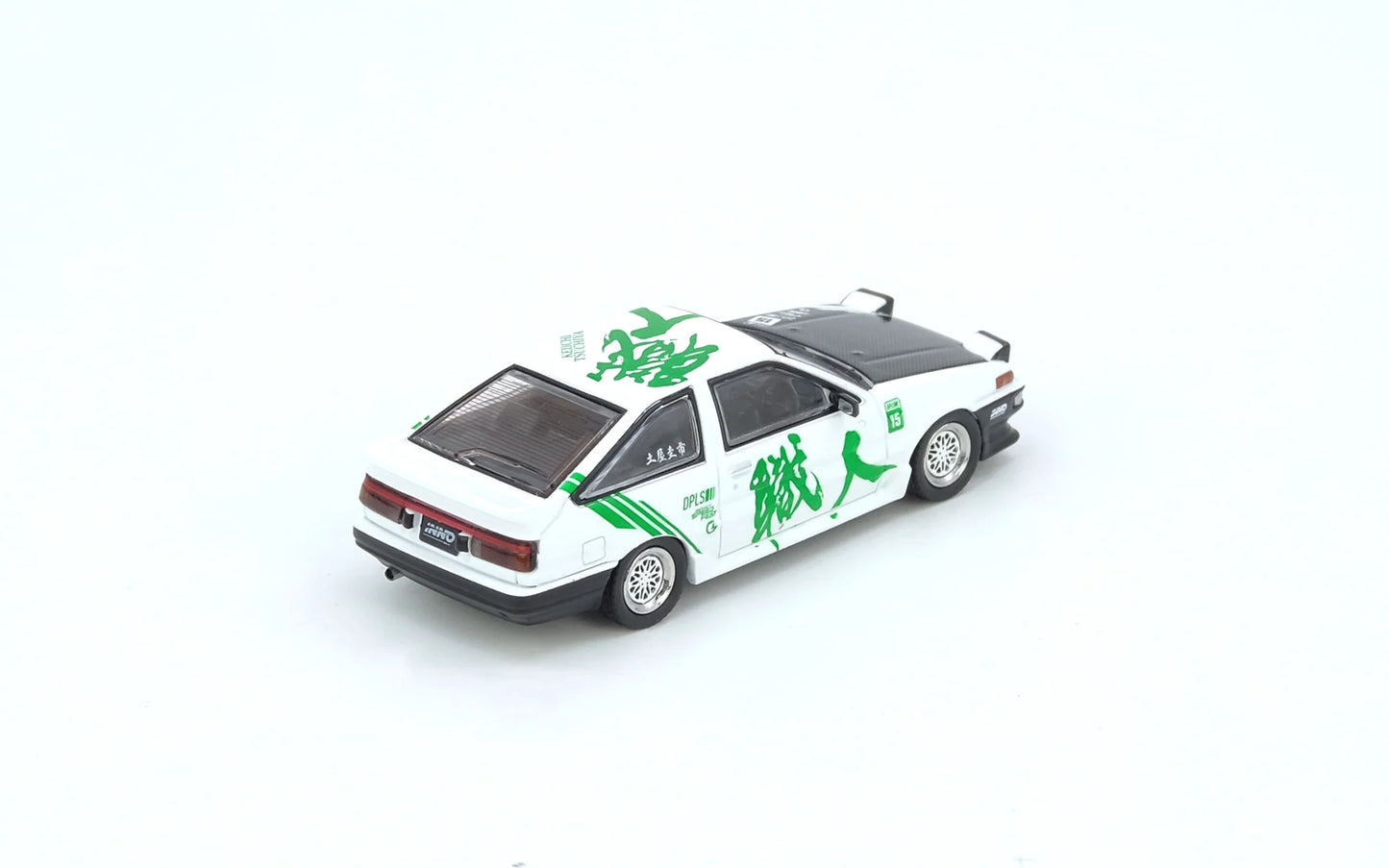 Inno64 1/64 Toyota Sprinter Trueno AE86 Keiichi Tsuchiya Green - IN64-AE86-KT