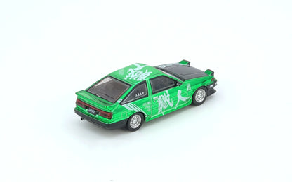 Inno64 1/64 Toyota Sprinter Trueno AE86 Keiichi Tsuchiya Green - IN64-AE86-KT