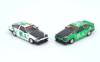 Inno64 1/64 Toyota Sprinter Trueno AE86 Keiichi Tsuchiya Green - IN64-AE86-KT