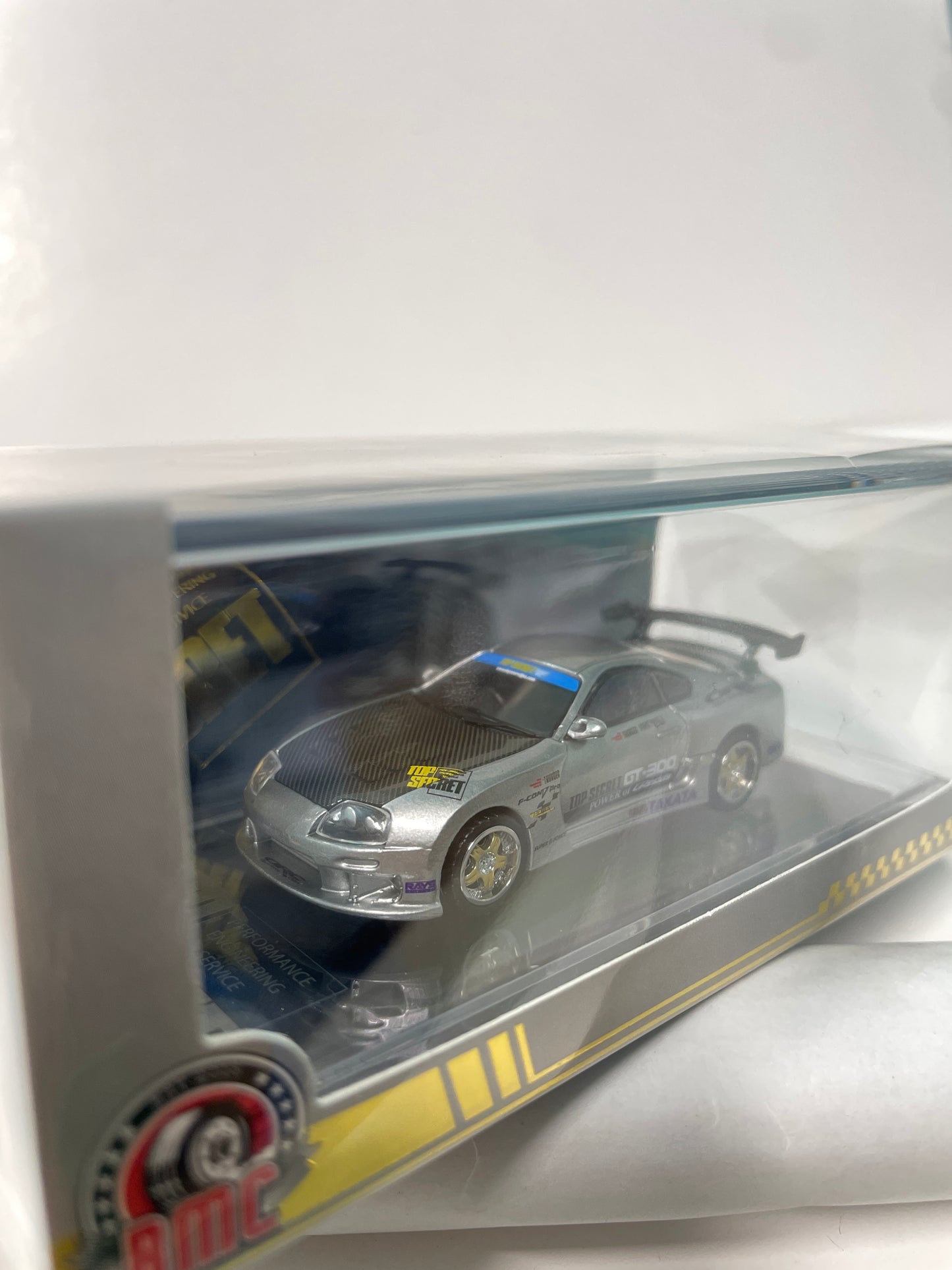 BM Creation 1/64 Top Secret GT-300 Toyota Supra (JZA80) MIAS 20th Ann. Edition Silver - 64B0435 - Damaged Box