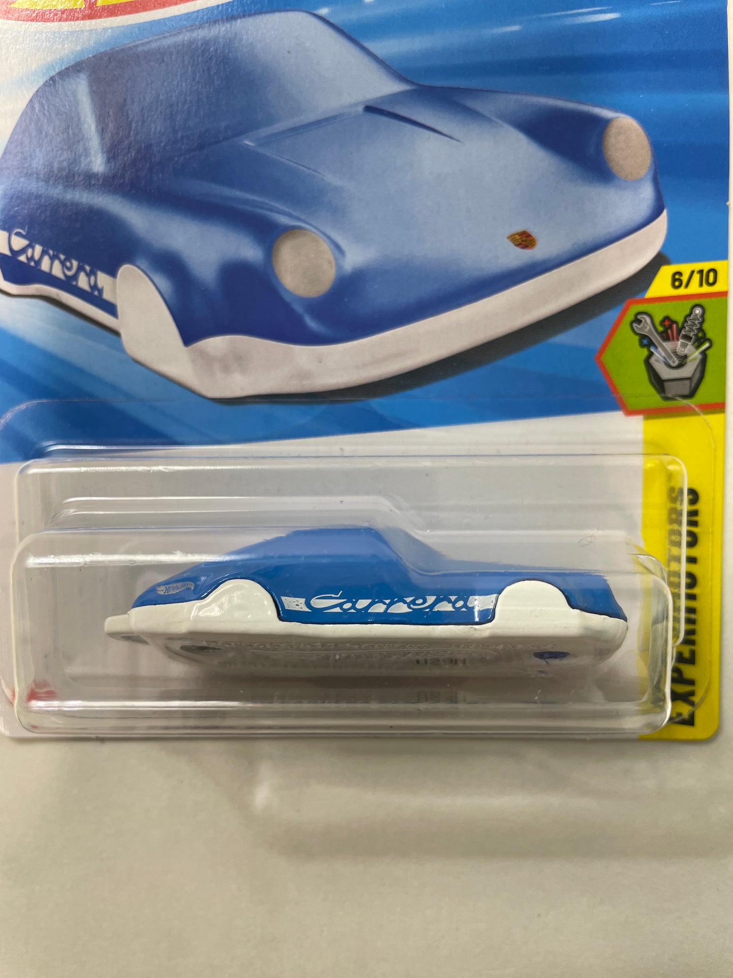 Hot Wheels 1/64 Porsche 911 Carrera Clip/ À Attache Blue & White