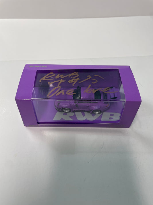 *SIGNED* Tarmac Works 1/64 Porsche RWB 993 Rotana Purple