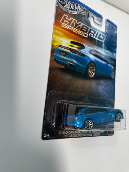 Hot Wheels 1/64 Silver Series Hybrid Speed Porsche Panamera Turbo S E-Hybrid Sport Voiture de Sport Hybride Turismo Blue - JCB79 - Error ( Read description)