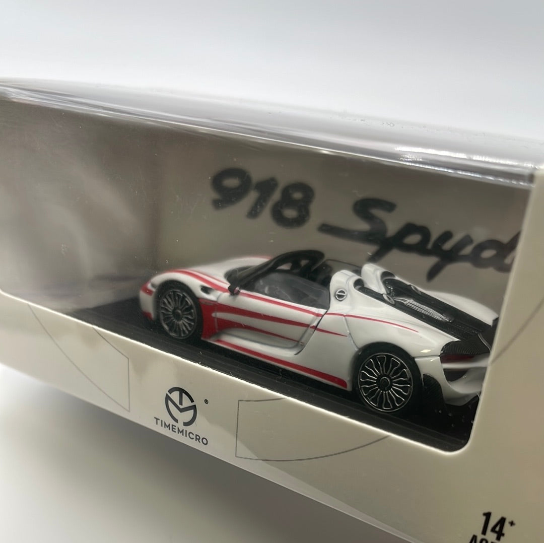 Time Micro 1/64 Porsche 918 Spyder White – Flipn Diecast