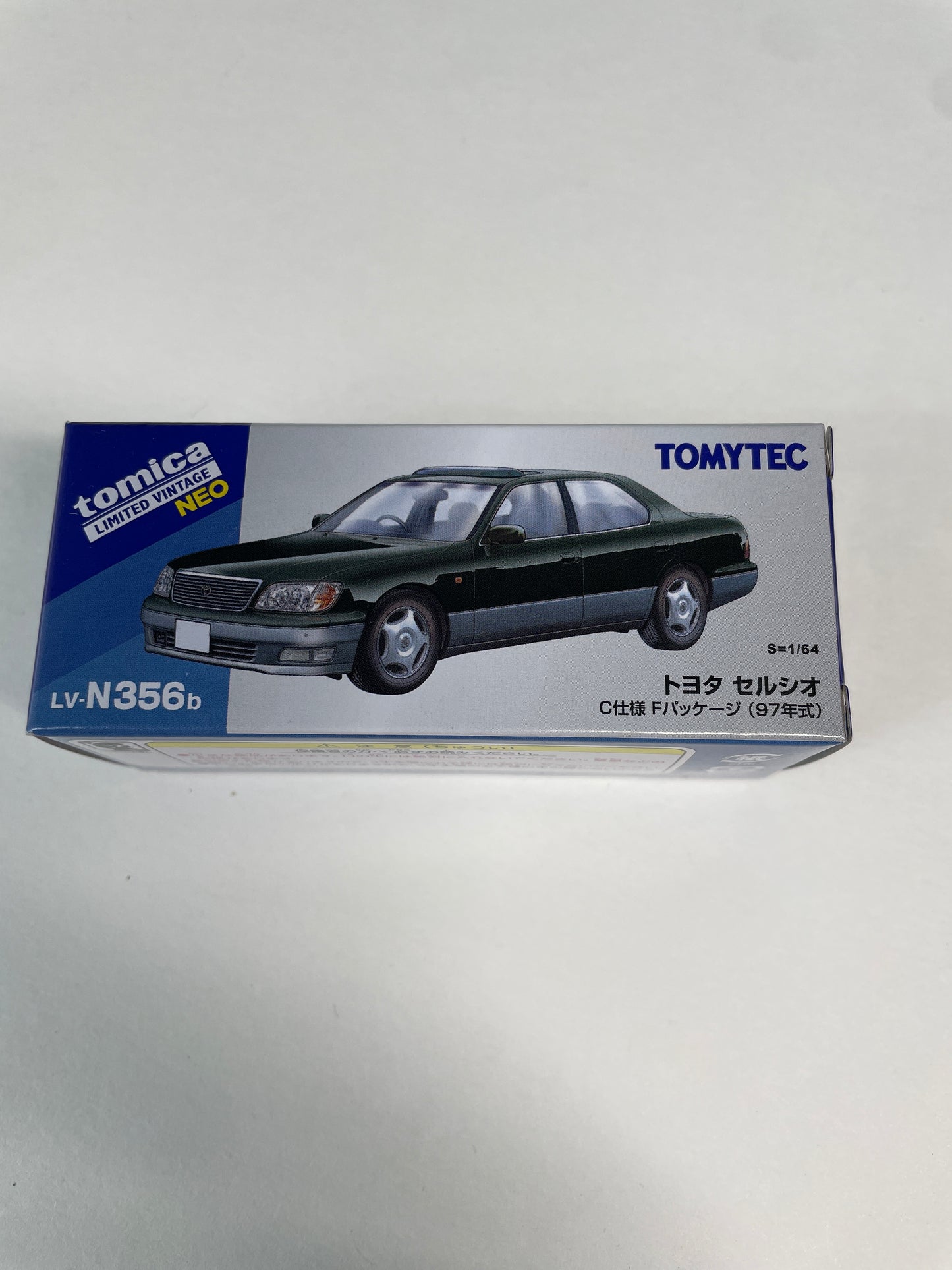 Tomica Limited Vintage Neo 1/64 LV-N356b Toyota Celsior 1997 Green & Grey