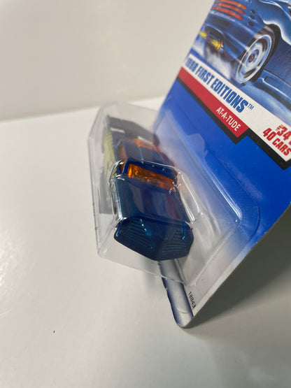Hot Wheels 1/64 AT-A-Tude Blue - Damaged Box
