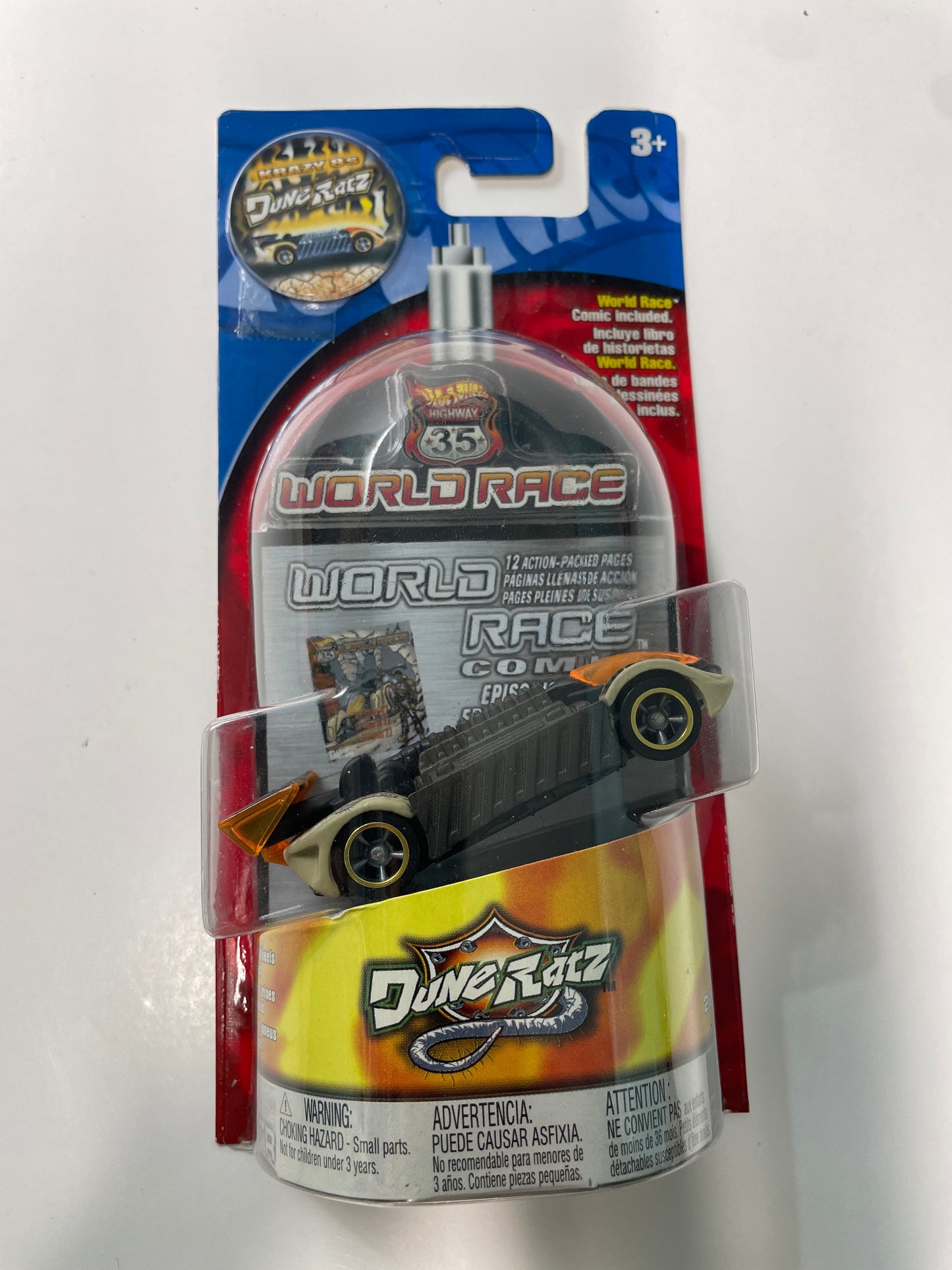 Hot Wheels 1/64 Highway 35 World Race Dune Ratz Krazy 8s Grey - Damaged Box