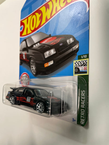 Hot Wheels 1/64 ‘87 Ford Sierra Cosworth Black - Damaged Box