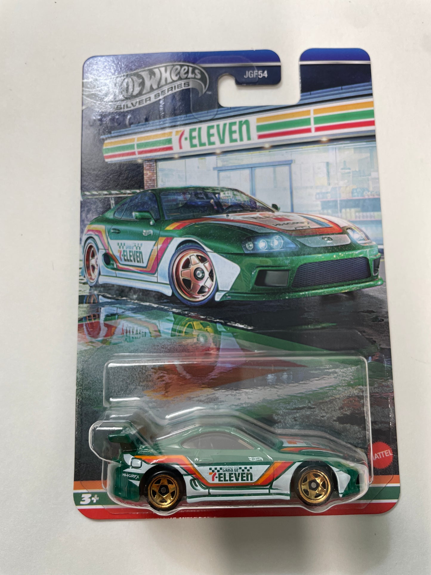 Hot Wheels 1/64 Silver Series 7-Eleven Toyota Supra Green - JGF54