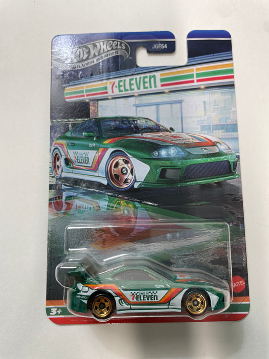 Hot Wheels 1/64 Silver Series 7-Eleven Toyota Supra Green - JGF54