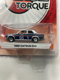 1/64 Greenlight Tokyo Torque 1969 Datsun 510 White & Blue