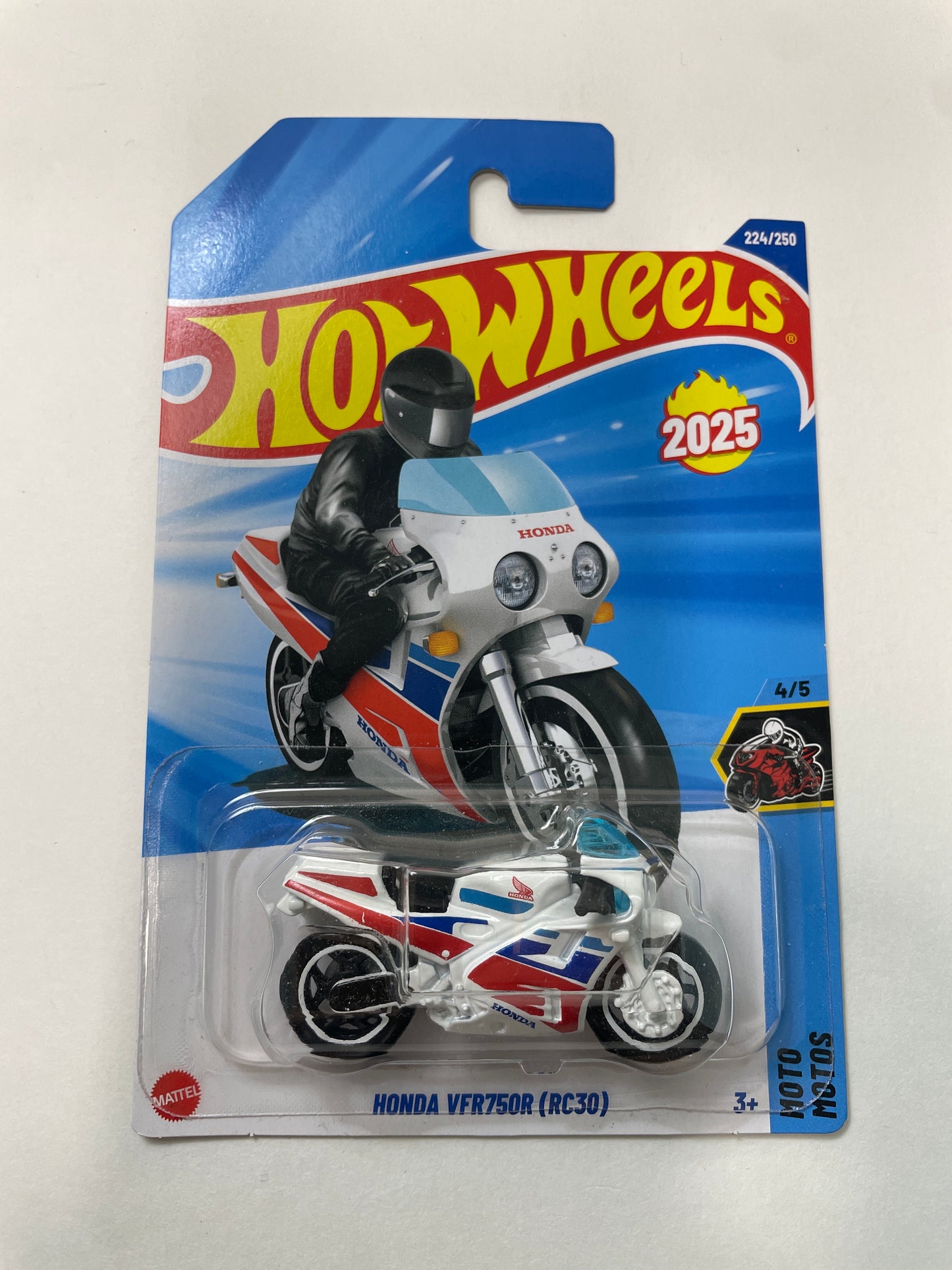 Hot Wheels 1/64 Honda VFR750R (RC30) White
