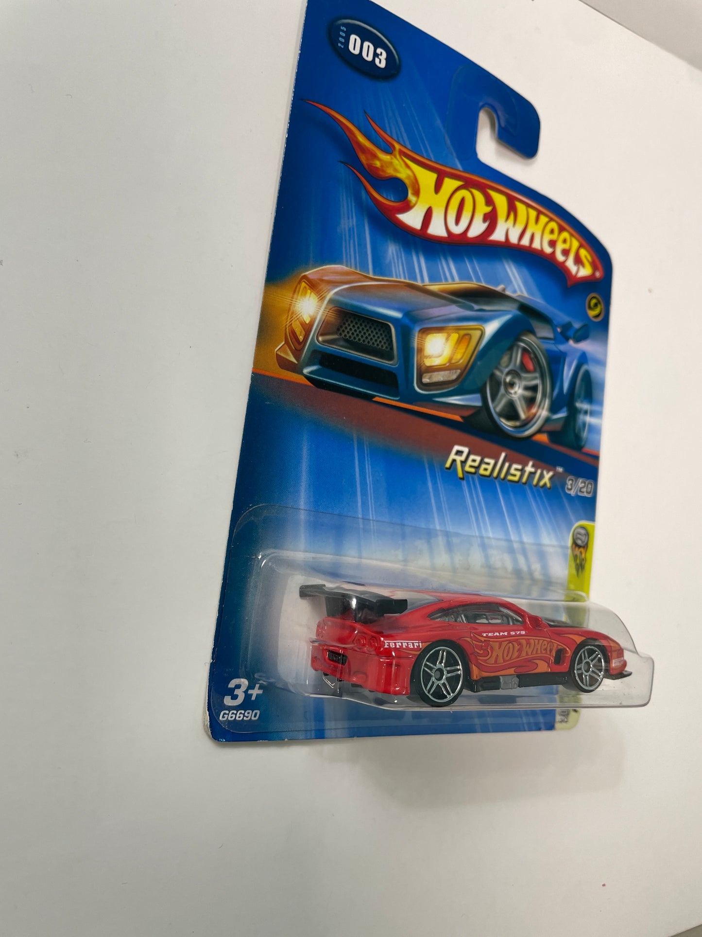 Hot Wheels 1/64 Ferrari 575 GTC Red - Damaged Box