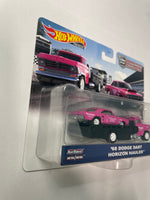 Hot Wheels 1/64 Car Culture Team Transport ‘68 Dodge Dart Horizon Hauler Pink & Black