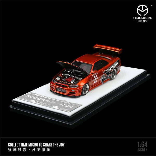 Time Micro 1/64 Nissan Skyline GT-R R34 Nismo Z-Tune (Need for Speed) Dark Orange