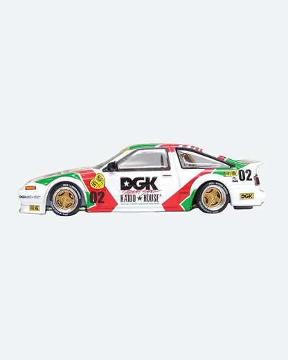Mini GT x Kaido House 1/64 Toyota AE86 Sprinter Trueno DGK V1 Exclusive White & Green - KHMG201
