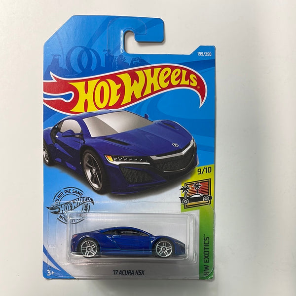 Hot Wheels 1/64 ‘17 Acura NSX Blue - Damaged Card