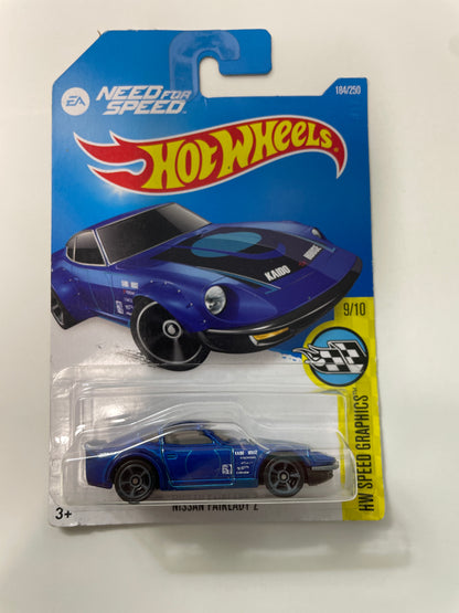 Hot Wheels 1/64 Nissan Fairlady Z Need For Speed Blue - Damaged Card
