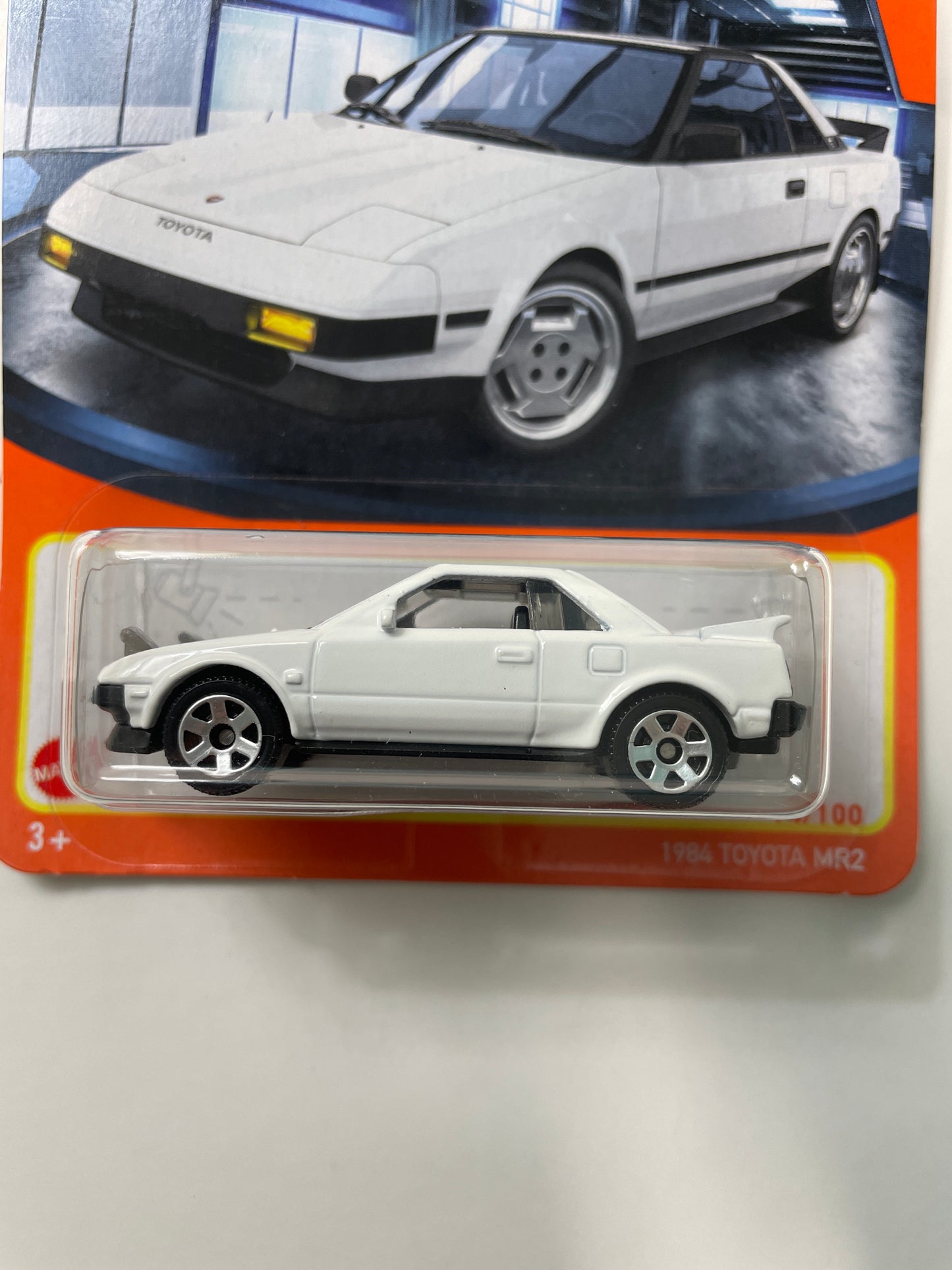 Matchbox 1/64 1984 Toyota MR2 AW11 (Opened Headlights) White