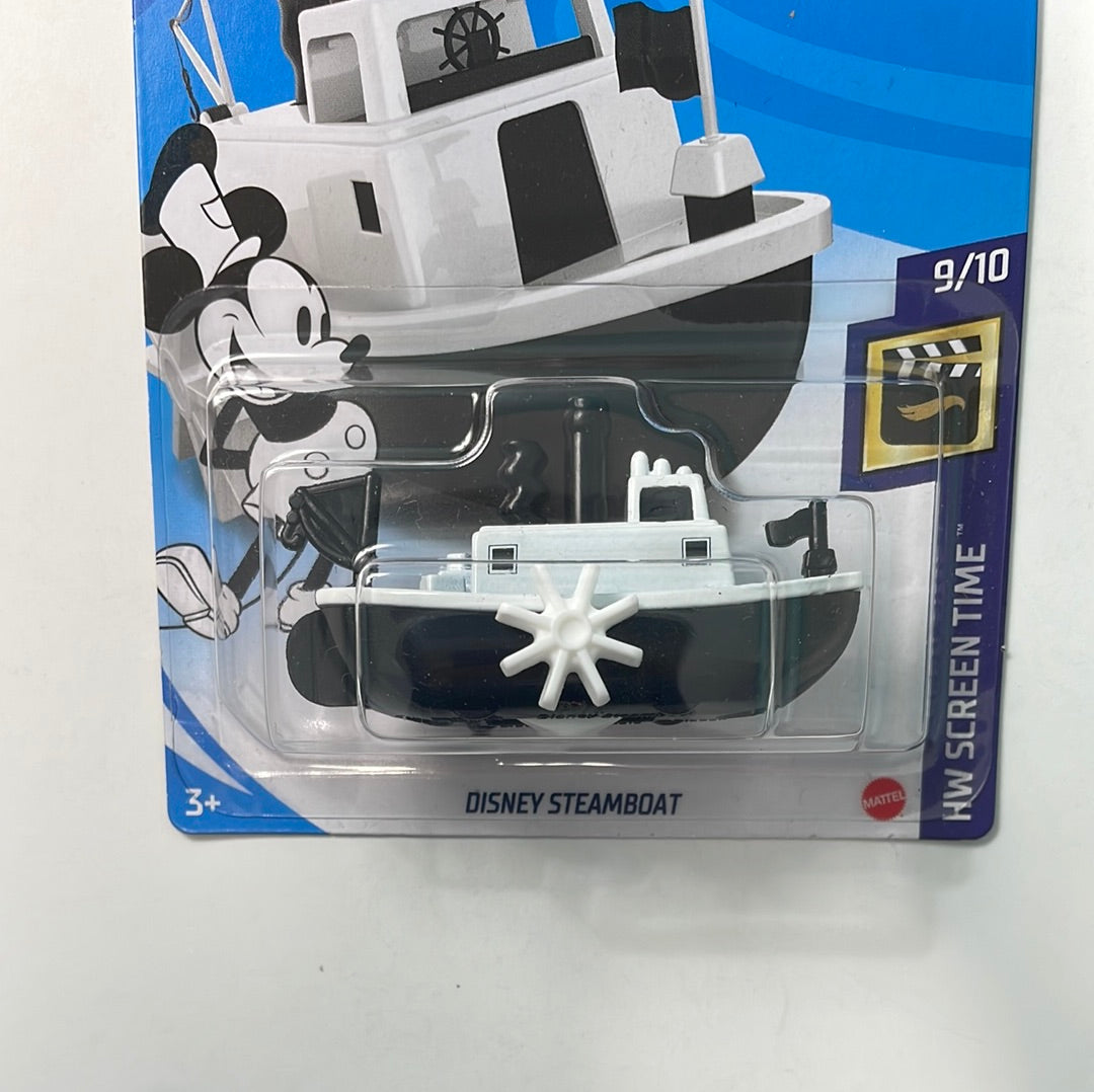 Hot Wheels 1/64 Mickey Mouse Disney Steamboat White & Black