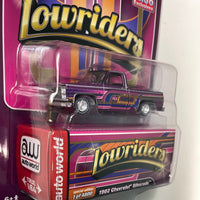 Auto World 1/64 Lowriders 1983 Chevrolet Silverado Purple - Damaged Box
