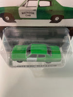 1/64 Greenlight Hobby Exclusive The ‘73 American Motors Taxi 1973 AMC Matador Green & White