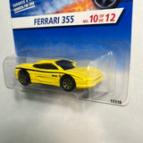 Hot Wheels Ferrari 355 Yellow (7 Spokes Gold Wheels w/ Black Stripe)