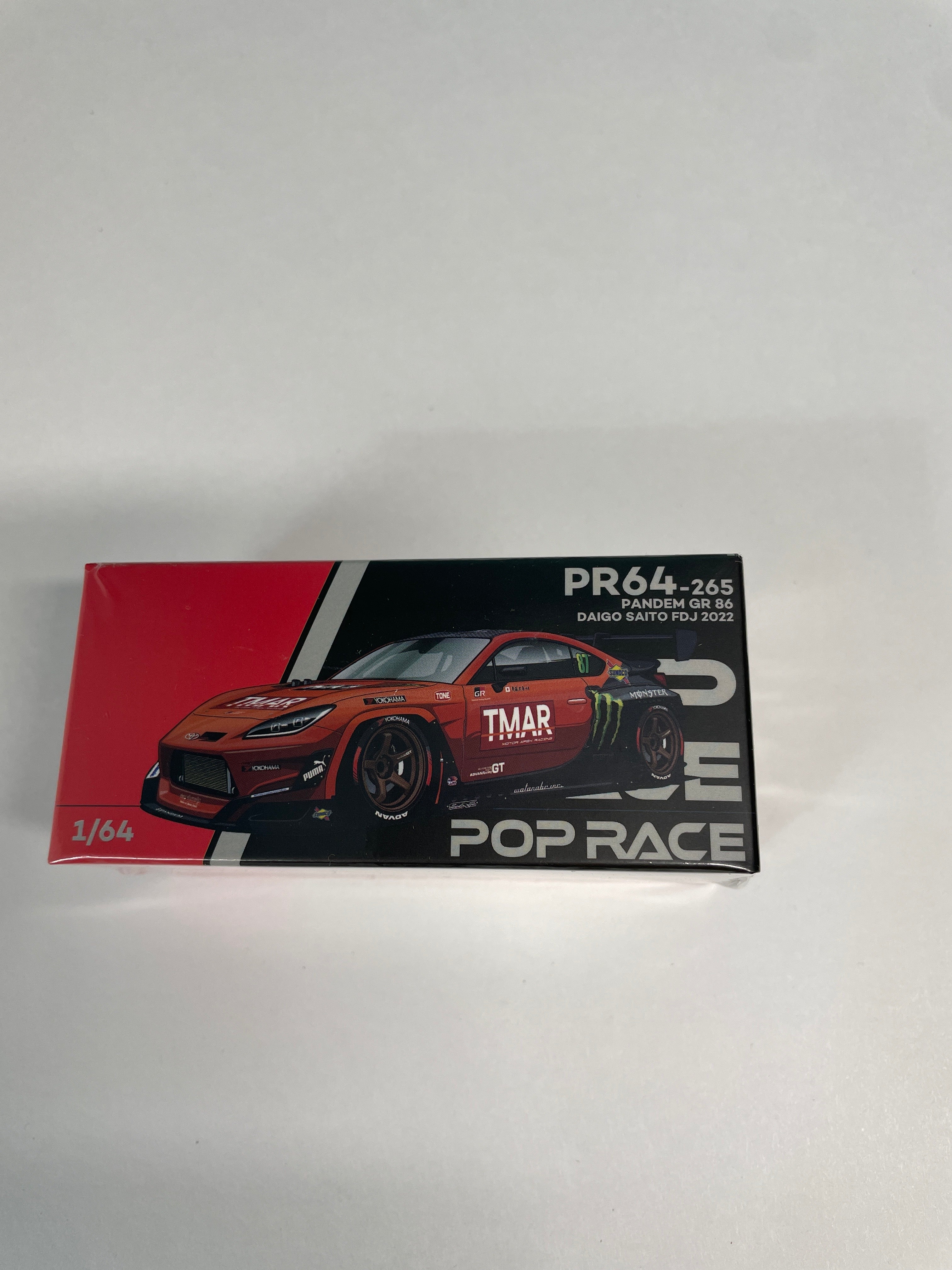 todoさん Pop Race 1/64 Pandem Toyota GR 86 Daigo Saito FDJ 2022 Red - PR64