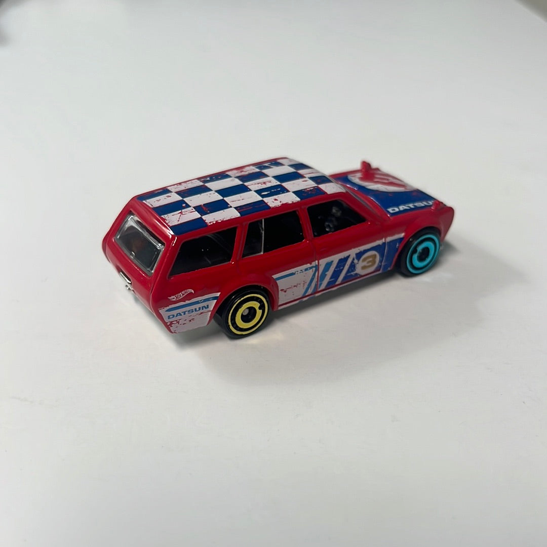*Loose* Hot Wheels 1/64 Mystery Models Datsun 510 Wagon Red