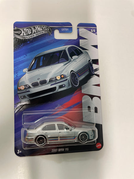 Hot Wheels 1/64 BMW Silver Series 2001 BMW M5 Silver