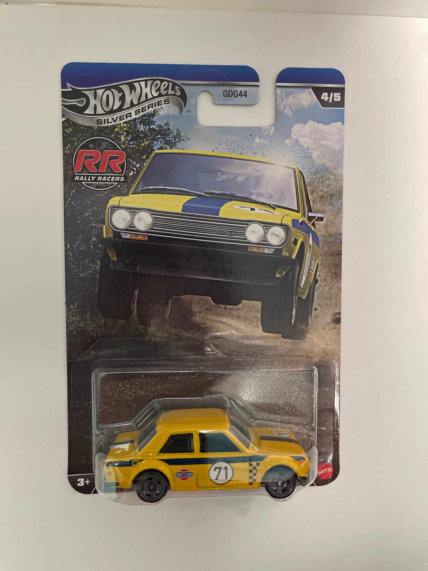 Hot Wheels 1/64 Silver Series Rally Racers '71 Datsun 510 Yellow - JKX64